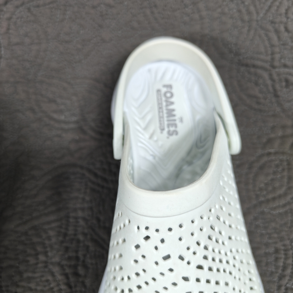 SKECHERS Foamies Go Walk Clog White Synthetic Slip On Women's Shoe Size 9.5 - Picture 6 of 8